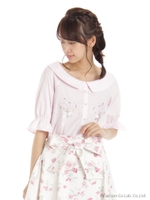 抜き衿ショルダースモックBL/オフ