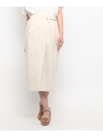 ラップ風ミディタイトスカート/ピンク系(074)