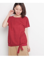 フラワーレース×天竺カットソー/ホワイト系(102)