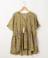 花柄タッセルチュニック