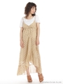 INDIA STRIPE BORDERプリント キャミワンピース/スモークグ