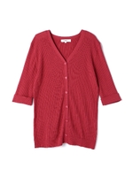 ＜UVカット・ウォッシャブル＞サマーベーシックニットカーディガン/フューシャ1(091)