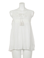 シャーリングフレアTOP/WHT