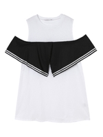 2ラインカットワンピース/ホワイト