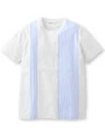 オックスストライプドッキングTシャツ/ベビーピンク(371)