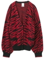 KNIT V-NECK CARDIGAN/レッド