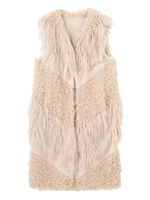 MIX フェイクファーベスト/アイボリー