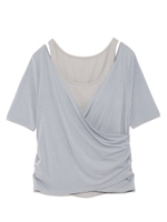 【emmi yoga】レイヤードカップイントップ/GRY