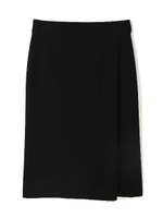 ◆ツイルラップ風スカート/ブラック(010)