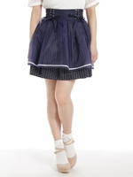 ストライプオーガンジースカート/コン