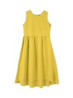 バックレースアップワンピース/イエロー