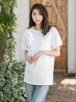 ピグメント無地TEE/ホワイト