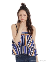 マルチストライプキャミブラウス/ピンク