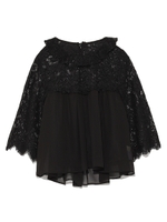 レースシフォントップス/BLK