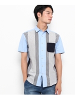 縦切替シャツ/オフホワイト(403)