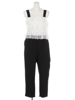 【LATINA】ティアアードレース切替オールインワン/ブラック(027)