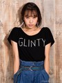 【WEB限定販売】異素材シンプルロゴTシャツ/ブラック