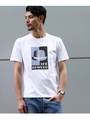 アールデコボーラープリントTシャツ/ブルー(092)