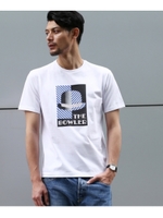 アールデコボーラープリントTシャツ/ブルー(092)