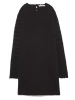 シースルースリーブタイトニットワンピース/IVR