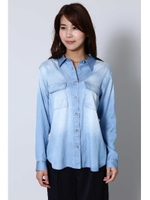 テンセルデニムシャツ/ブルー(110)