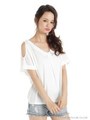 T/C　肩あき　トップス/ホワイト
