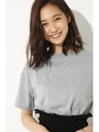 【AZUL by moussy】シャーリングゴムベルト付きチュニックプルオーバー/T.GRY