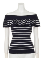 フリルトップス/ネイビー