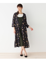 レトロフラワーガウンシャツ/ブラック(819)