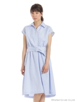 先染めワンピース/サックス