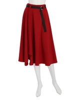 バックサテンサーキュラースカート/B.PNK