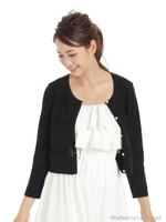 透かし編みショート丈カーデ/ガラB