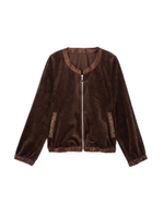 ◆WEB限定◆ベロアブルゾン/ブラウン(050)