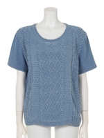 indigo ケーブルドッキング Tシャツ/L/BLU