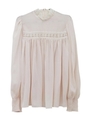 シフォンハイネックブラウス/offwhite