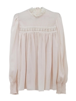シフォンハイネックブラウス/offwhite