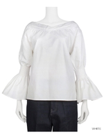 フレアスリーブボリュームトップス/WHITE