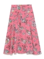 Tea party柄フレアロングスカート/PNK