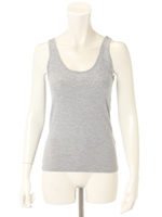 【AZUL by moussy】ラインストーンタンクトップ/O/WHT