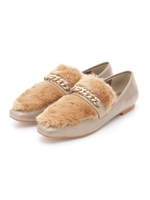 【CAMILLE BIS RANDA】ファーローファー/CREAM