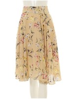 フラワーフレアスカート/ベージュ