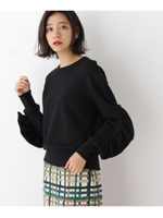 ボリュームフリルスリーブスウェット/ボルドー(064)