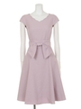 スカラネックフレアワンピース/ラベンダー