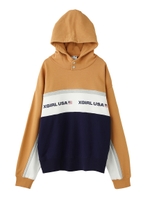 TRI-COLOR SWEAT HOODIE/ネイビー