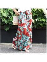 サマーリーフワイドパンツ/ホワイト