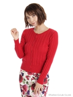 ランダムリブカーディガン/ネイビー