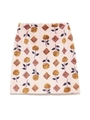 レトロ花柄ミニスカート/GRN