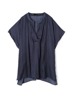 [ウォッシャブル][PRE FALL]割繊サテンエアフロー/ネイビー(120)