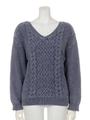 【anap mimpi】ウォッシュ加工Vネックニットトップス/L.PK
