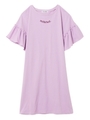RUFFLE SLEEVE TEE DRESS/ライトパープル